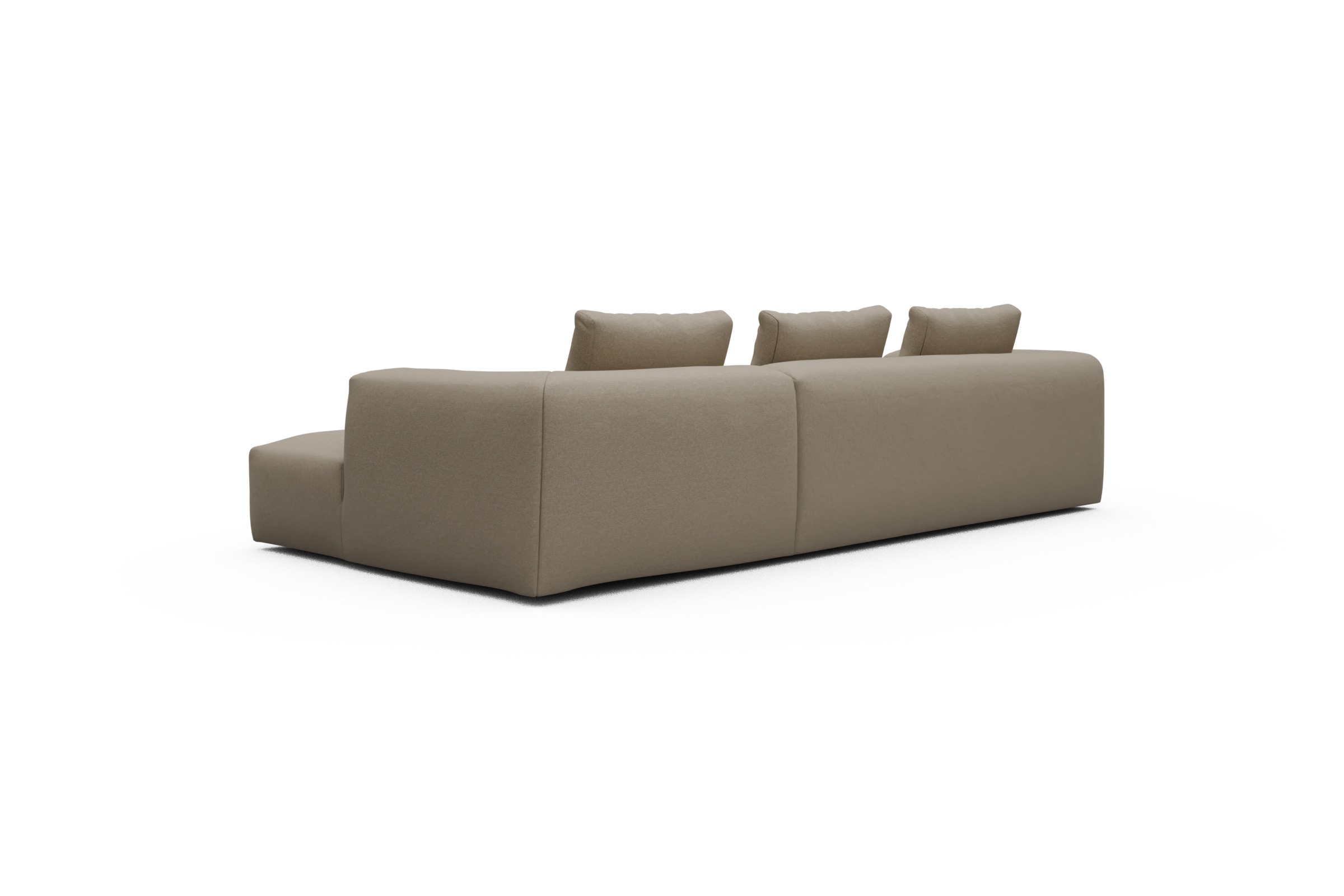 Ecksofa Fred Chaiselongue rechts mit 2,5-Sitzer Satya-Natural