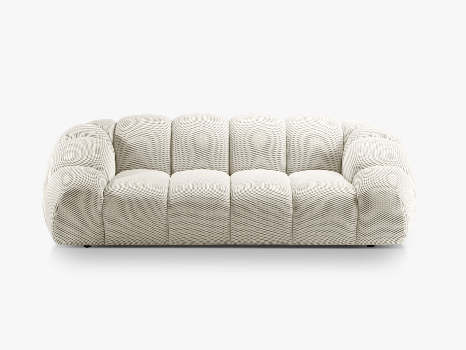 Micadoni Sofa Diana 3-Sitzer 3D-Stoff Helles Beige