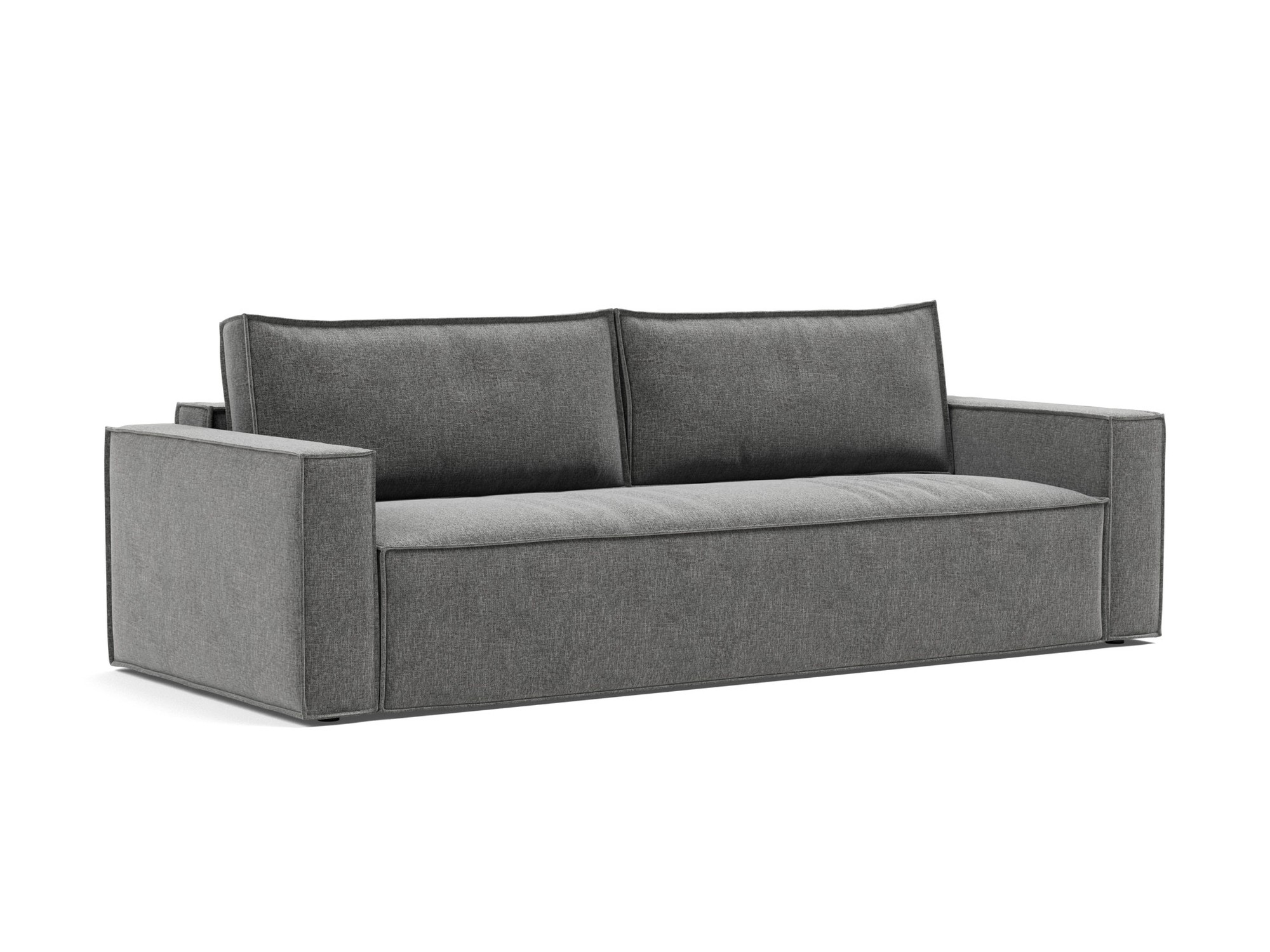 Schlafsofa Newilla Strukturierter Stoff Twist 563-Charcoal