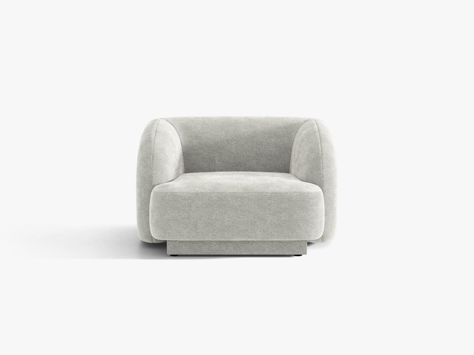 Micadoni Sessel Miley 1-Sitzer Chenille Eden Silber