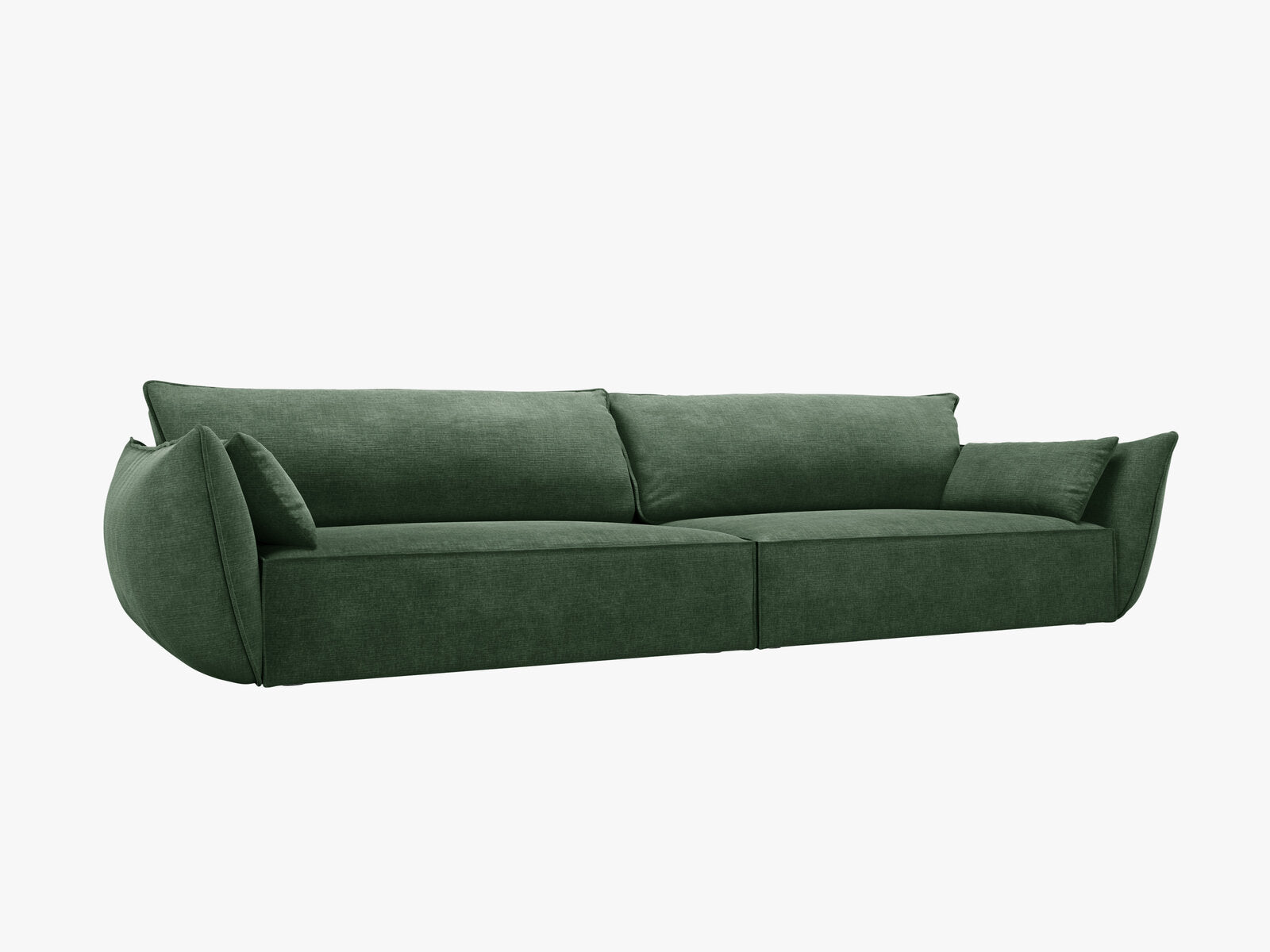 Micadoni 4-Sitzer Sofa Kaelle Chenille Over The Horizon Flaschengrün