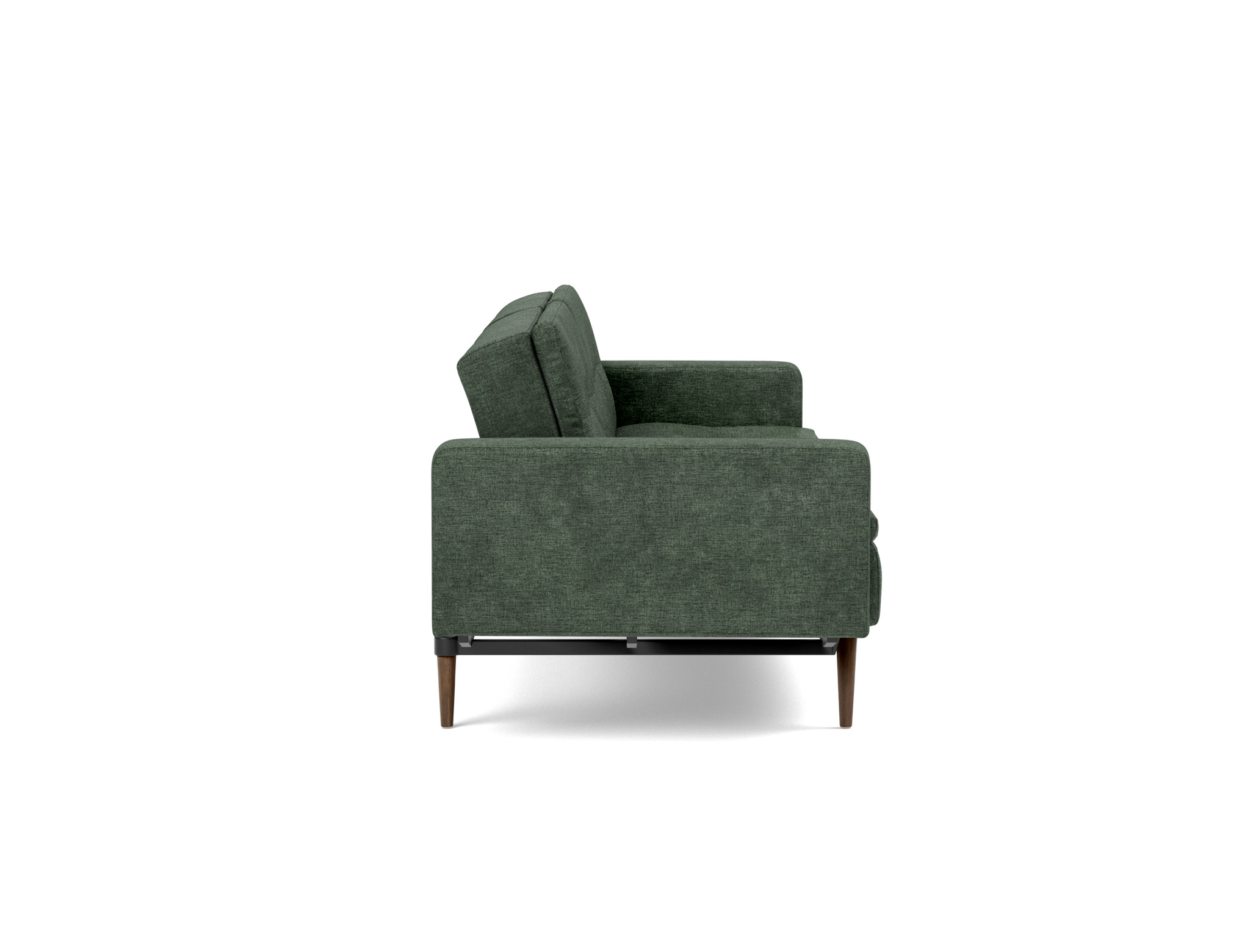 Schlafsofa Dublexo mit Armlehnen Flachgewebe Avella 281-Pine-Green Beine Styletto Eiche dunkel