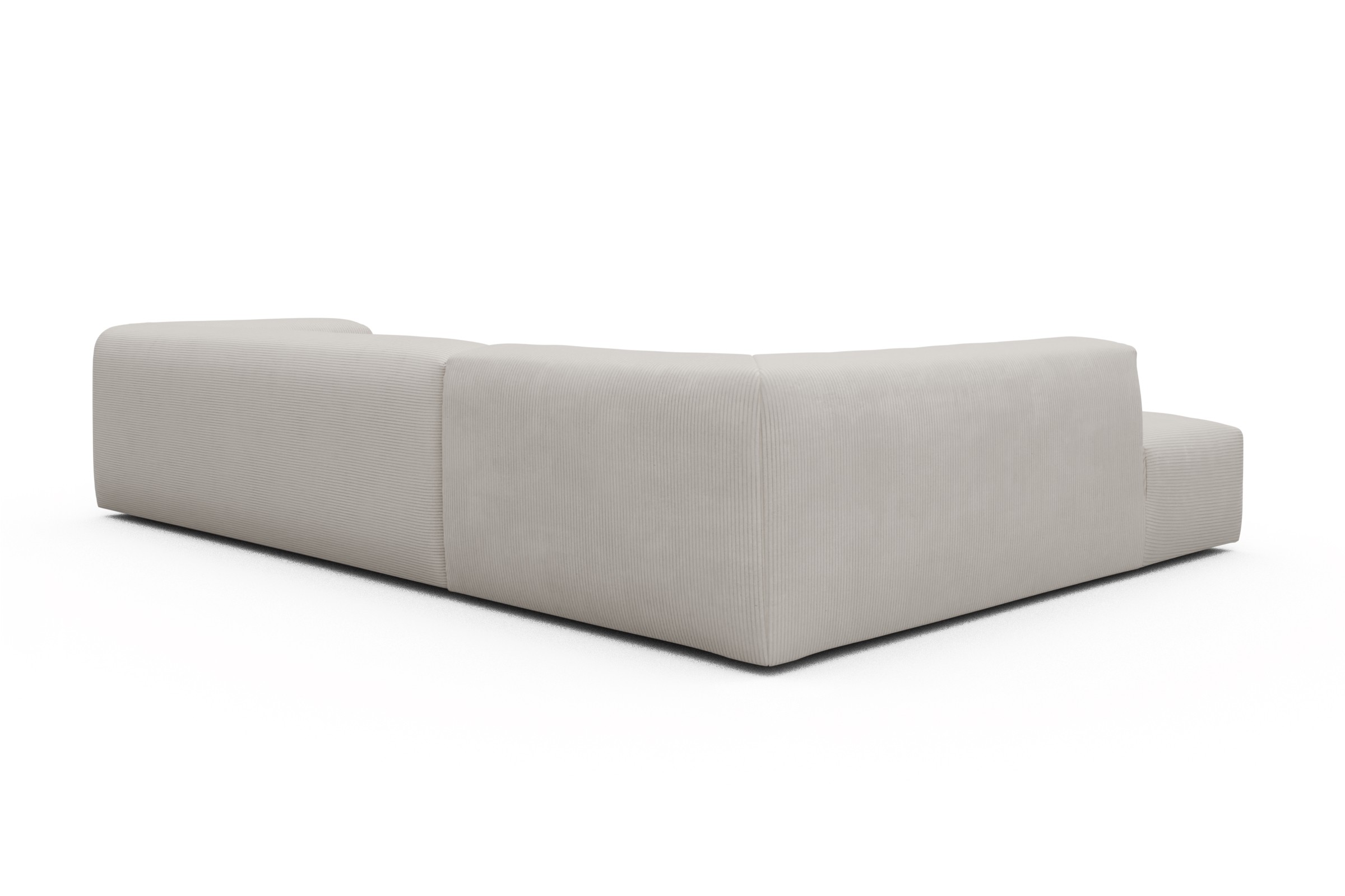 Ecksofa Fred Relax-Ecke links mit 2,5-Sitzer Kord Corduroy 594-Ivory