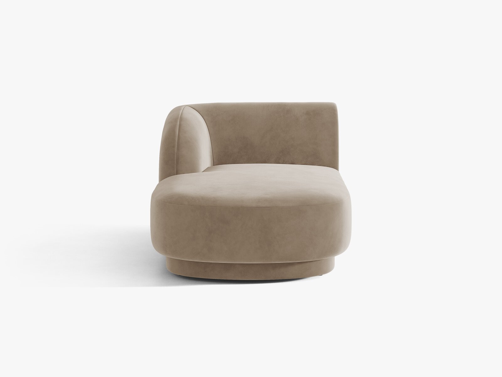 Micadoni Modul Miley 2-Sitzer Links Samt Bluvel Cappuccino