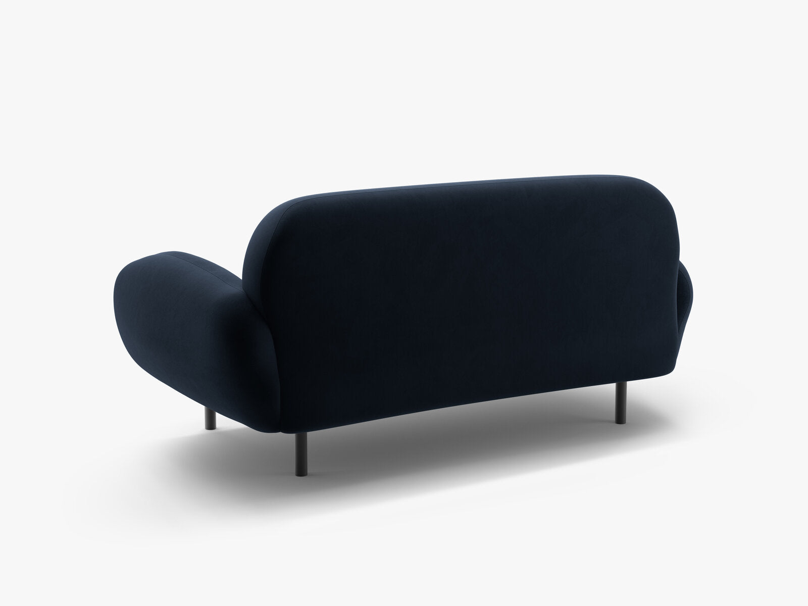 Micadoni Sofa Poppy 2-Sitzer Samt Casino Königsblau