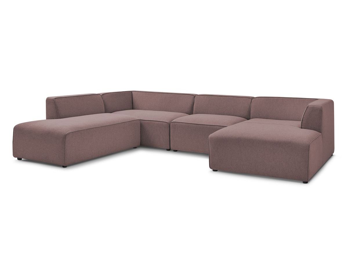 Bobochic Megeve Wohnlandschaft Melange-Stoff Rosa Ecke rechts