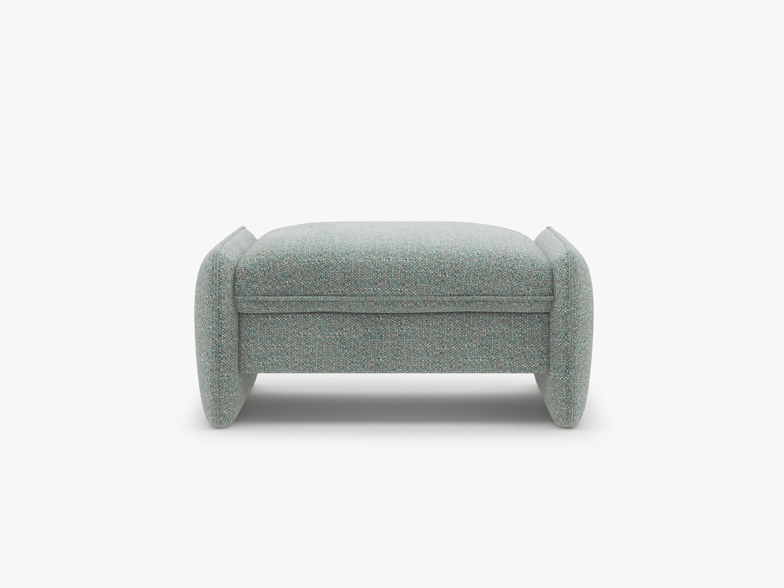 Micadoni Georgia Pouf Chenille SILENCIO Gedämpftes Blau