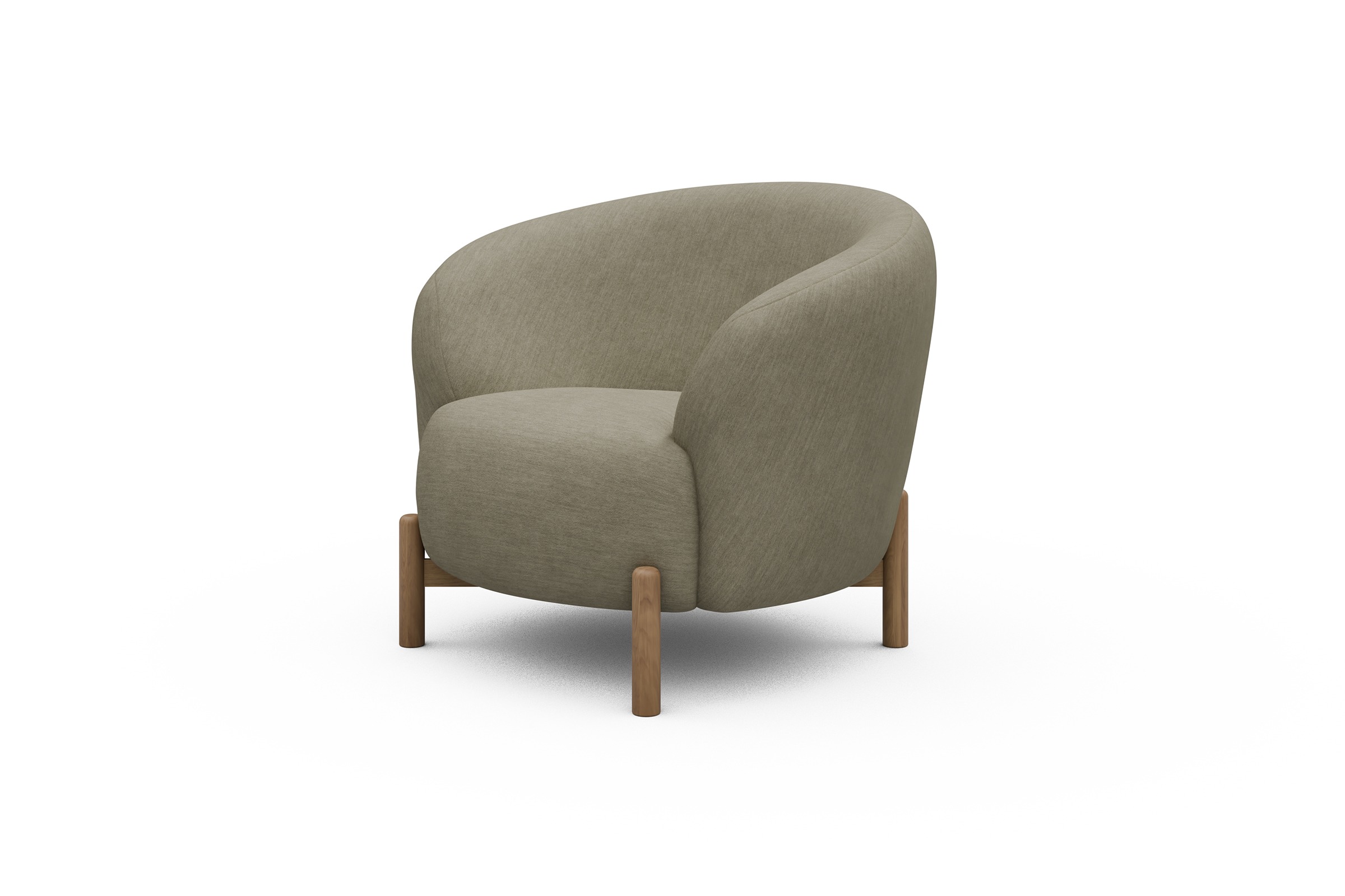Sessel Ronda Holzbeine Eiche Natur Vivus-Dusty-Sand