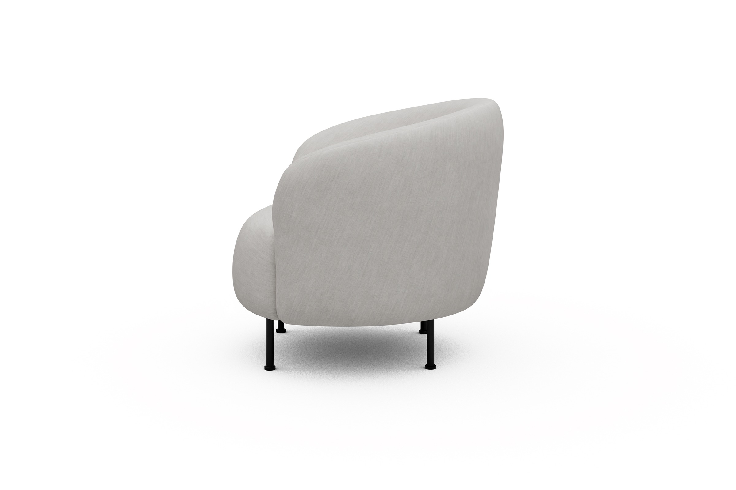 Sessel Ronda Metallbeine Schwarz Vivus-Dusty-Off-White
