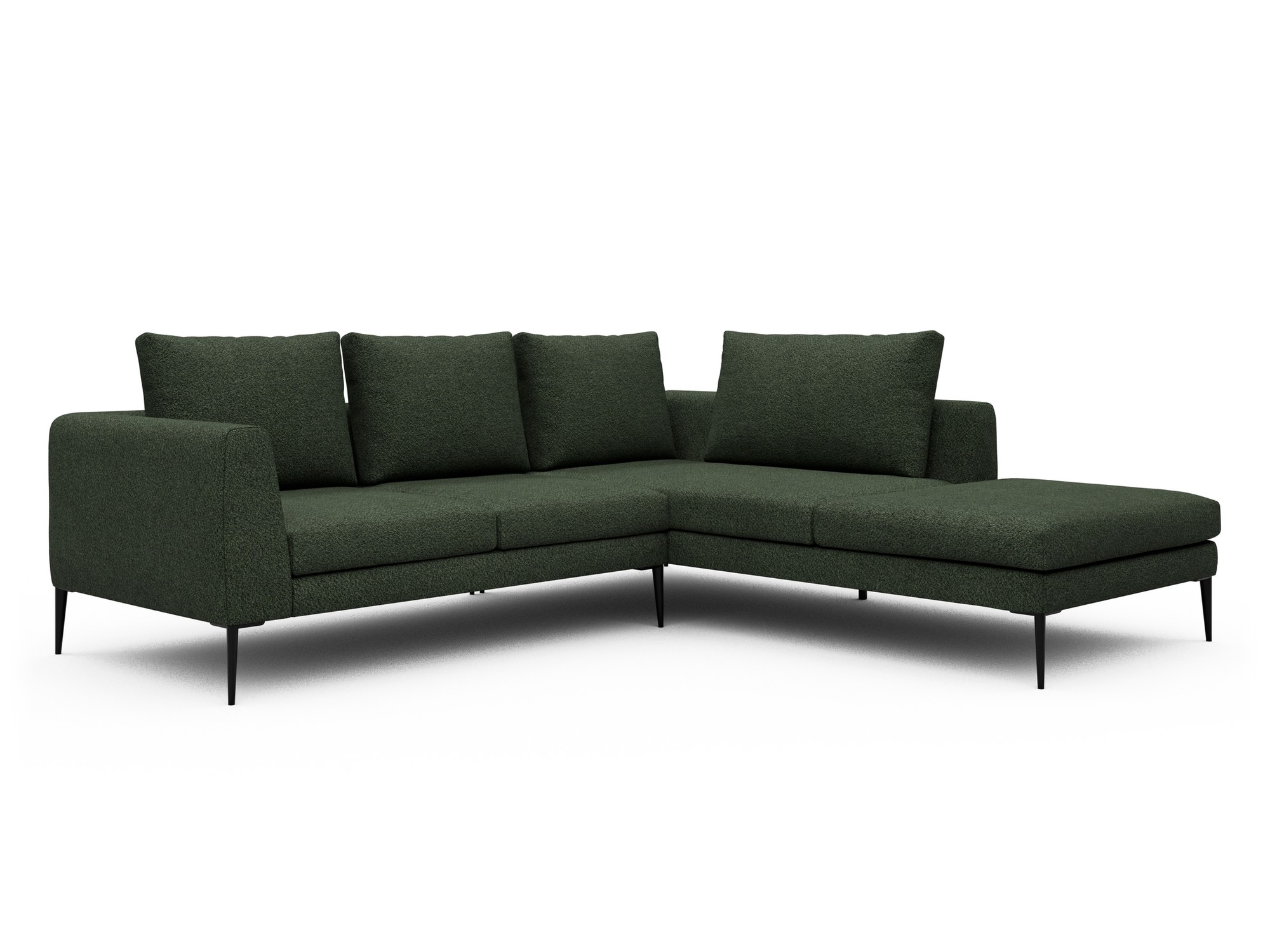 Skandi Home Ecksofa Paul Relax-Ecke rechts mit 2-Sitzer Vanora-Deep-Green moebelfaktor