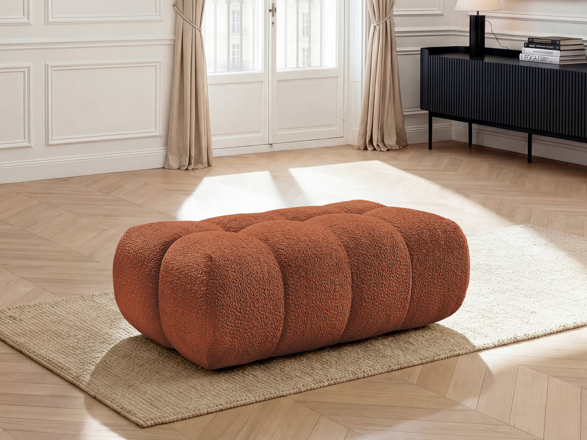 Bobochic Jaya Pouf Chenille Orange
