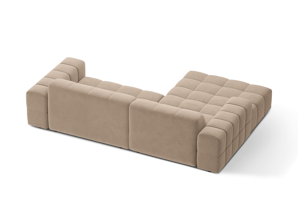 Cosmopolitan Design Ecksofa Chicago 3-Sitzer Samt Venus Beige Links