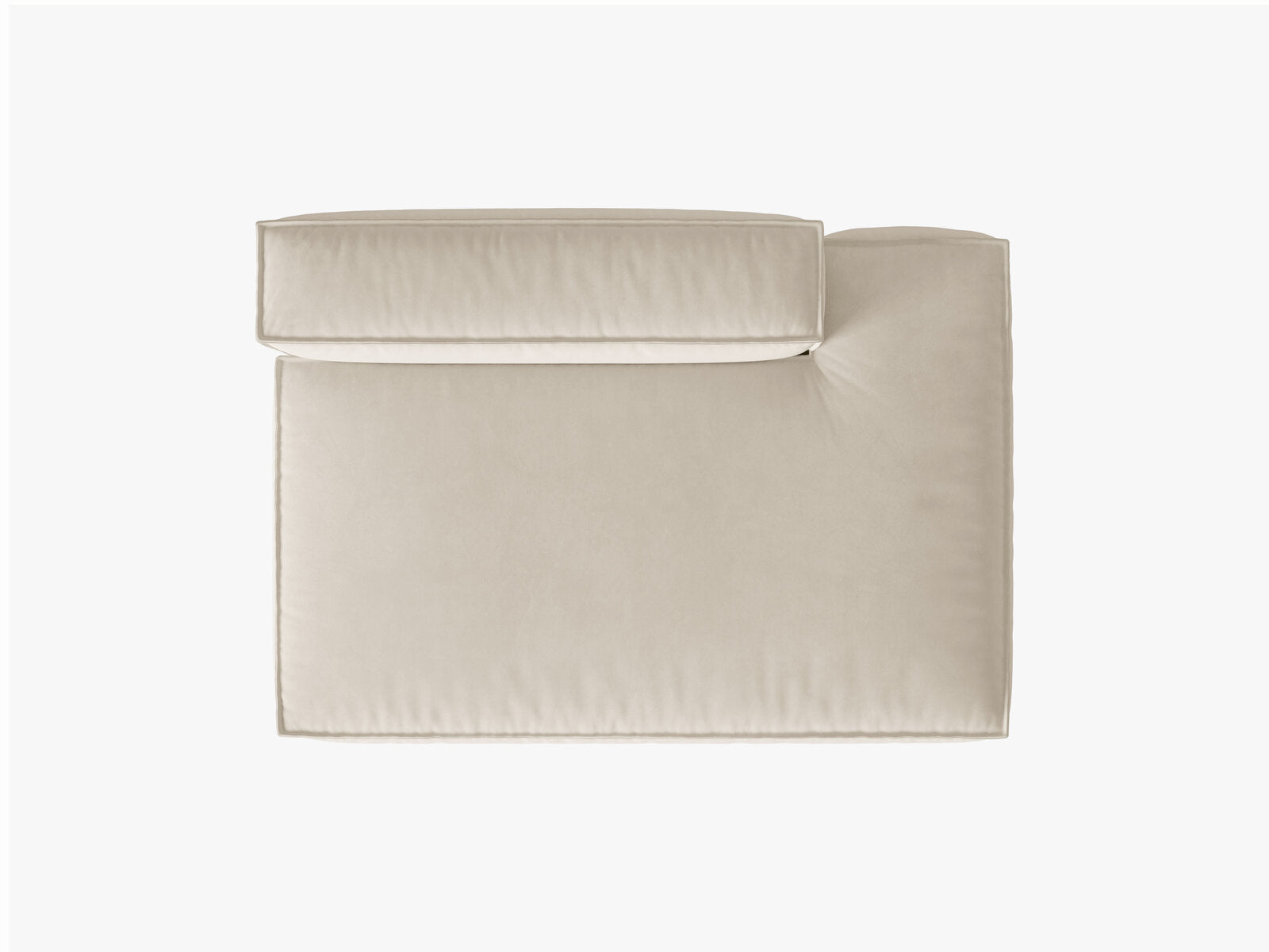 Micadoni Modul Nuria 3-Sitzer Samt Paris Beige Rechts