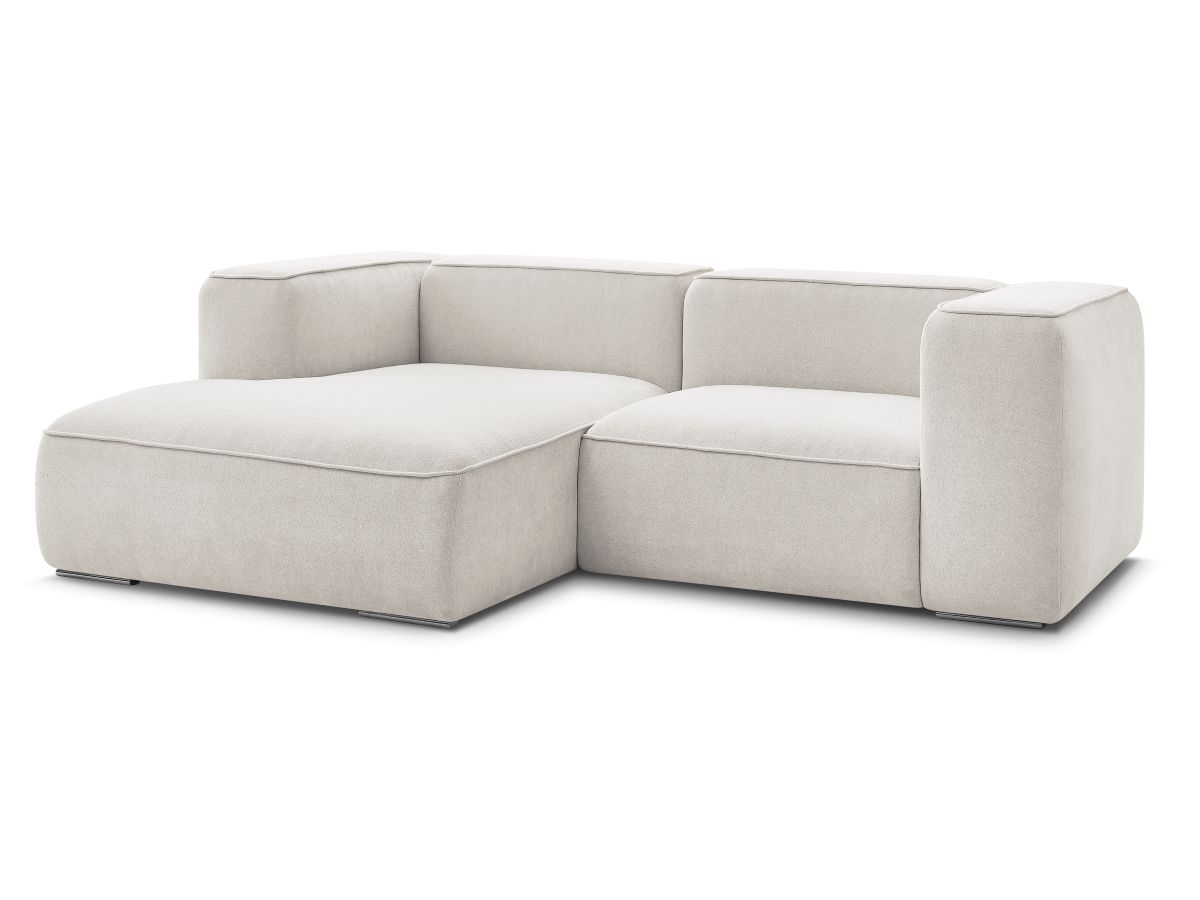Bobochic Zephyr Ecksofa 260 × 165 cm Strukturstoff Beige Ecke links