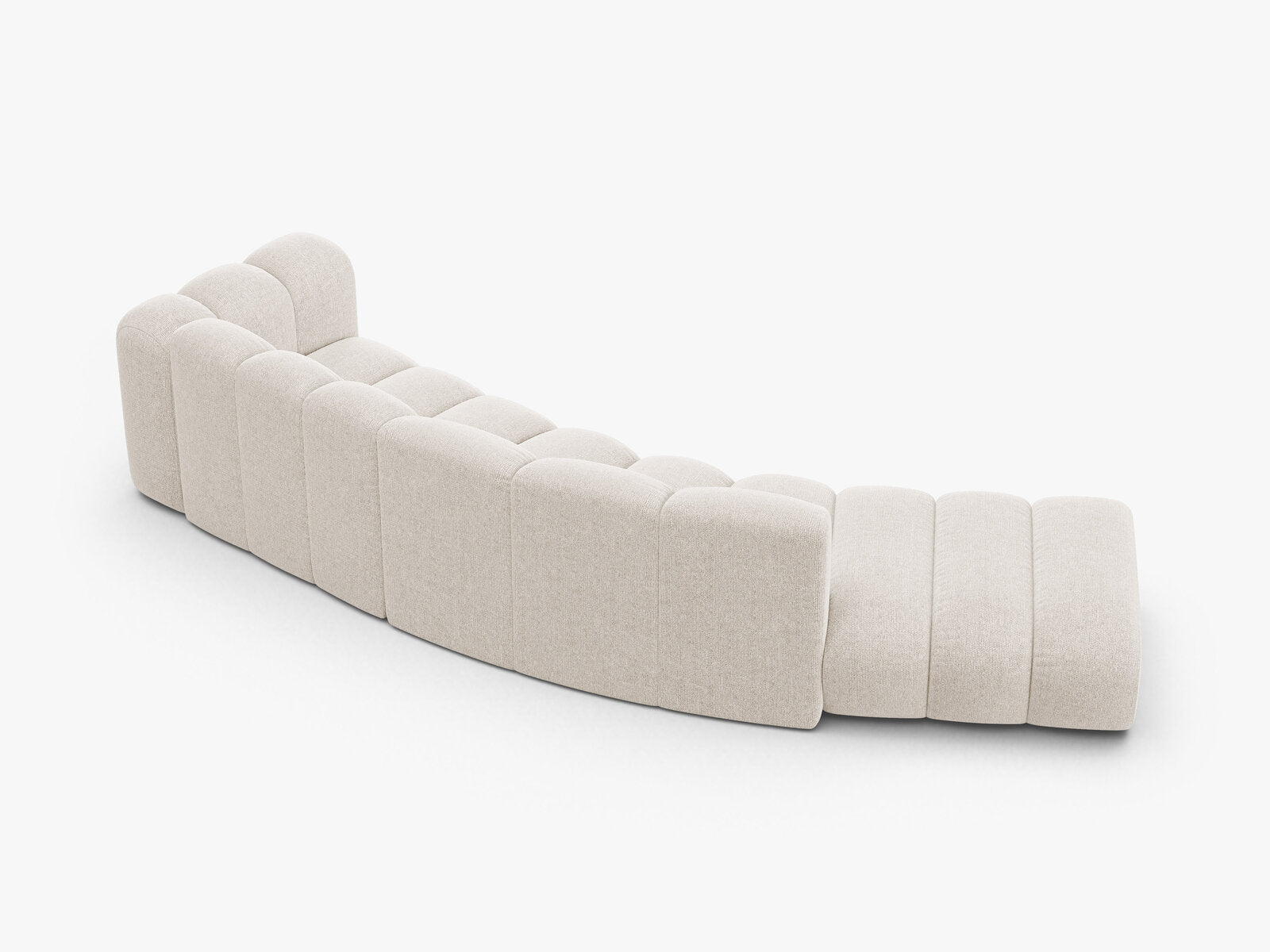 Micadoni Modulares Sofa Lupine 5-Sitzer Links Chenille Eden Helles Beige
