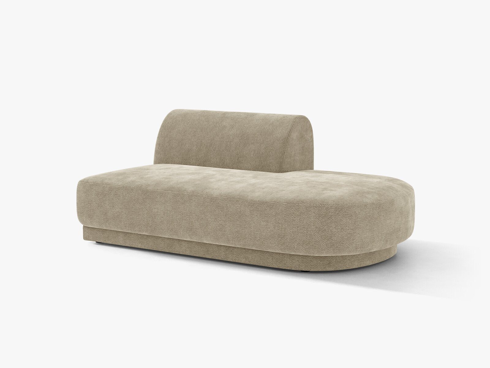 Micadoni 2-Sitzer Sitzmodul offen Miley Chenille Eden Dunkelbeige Rechts