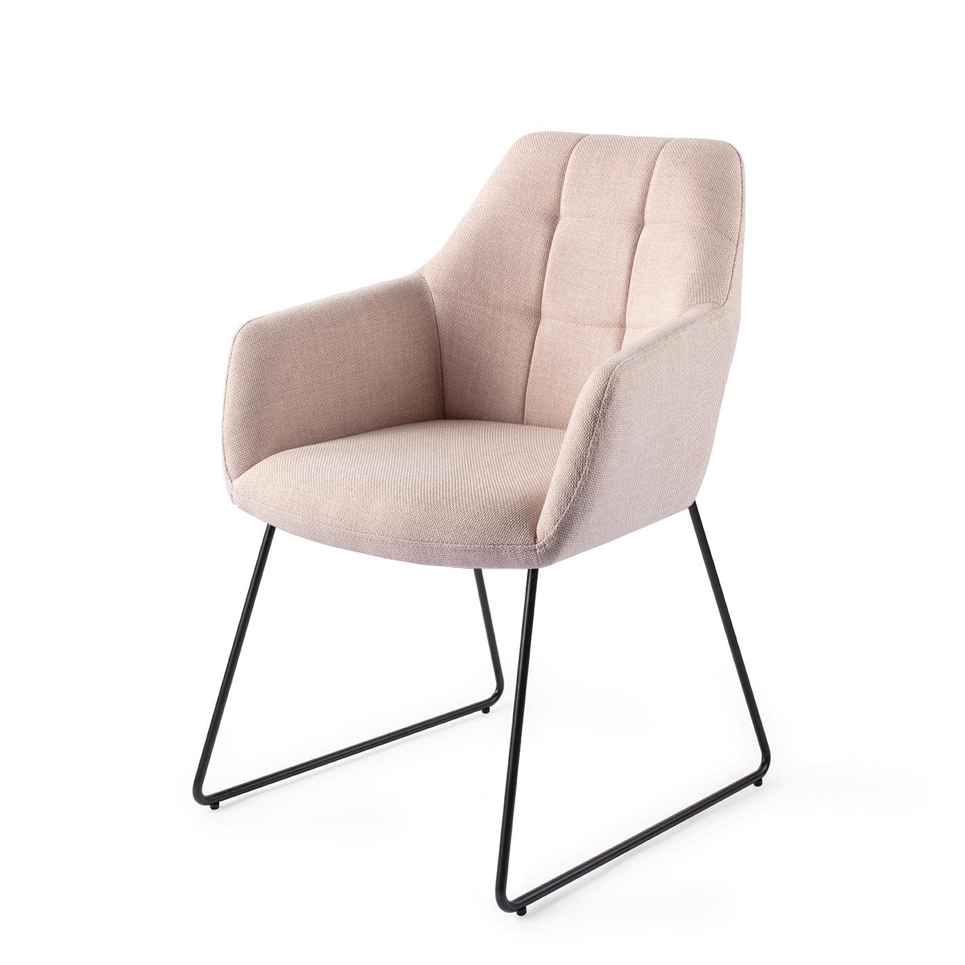 Jesper Home Esszimmerstuhl Noto Petal-Pink Slide Schwarz