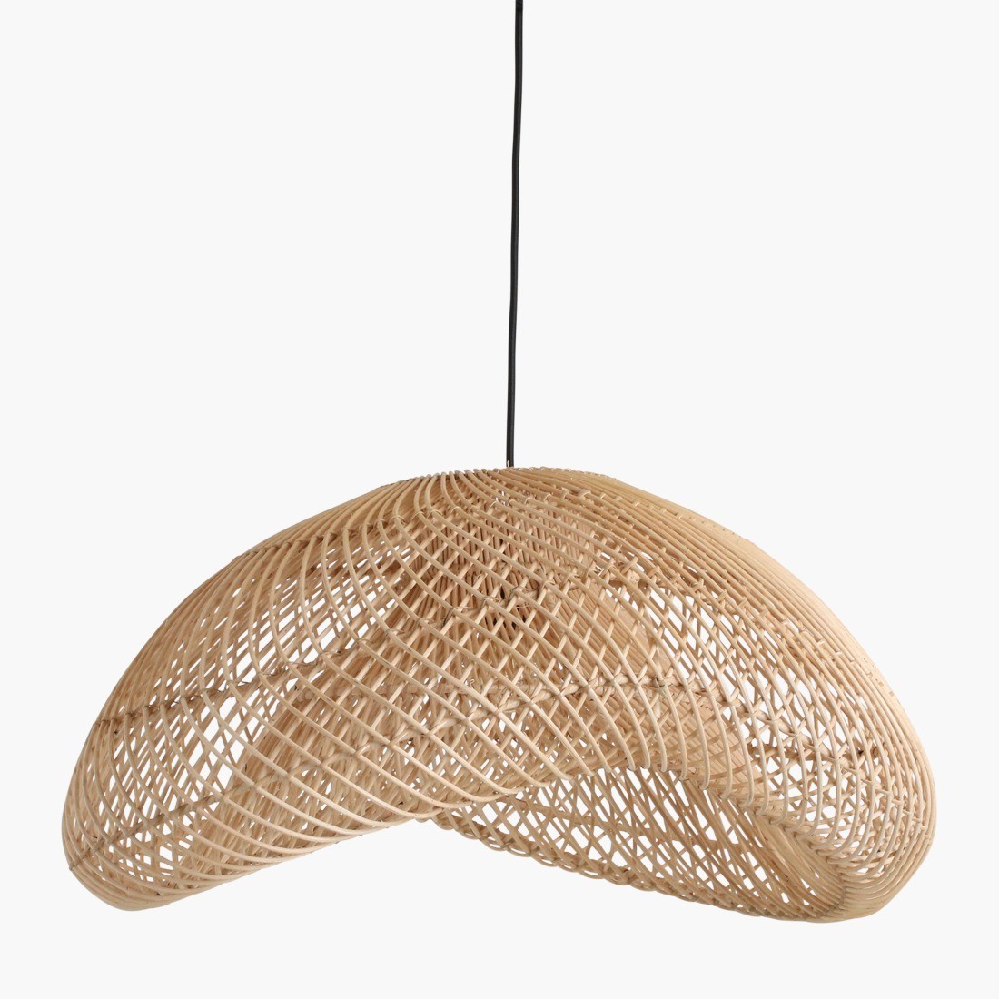 Raw Materials Maze Rattan-Hängelampe Organic L Ø 57x31cm