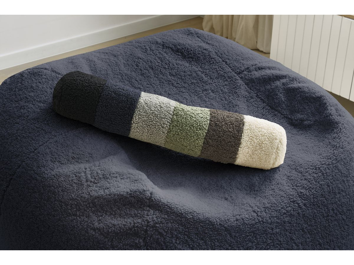 Bobochic Meribel Pouf Bouclé-Stoff Dunkelblau