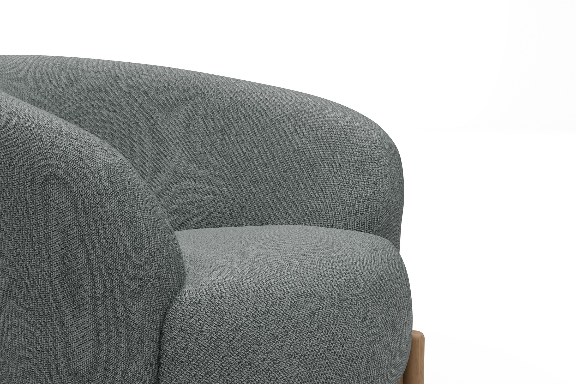 Sessel Ronda Holzbeine Eiche Natur Denari-Soft-Grey