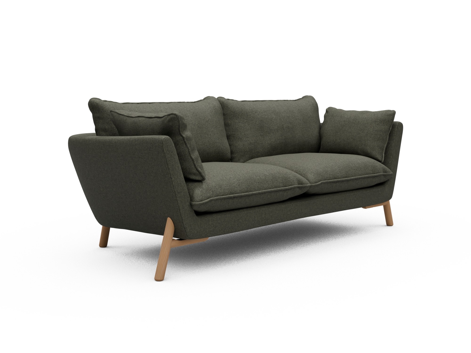 Skandi Home Sofa Emil Soft 2-Sitzer Beinfarbe Eiche Natur Sama-Winter-Moss moebelfaktor