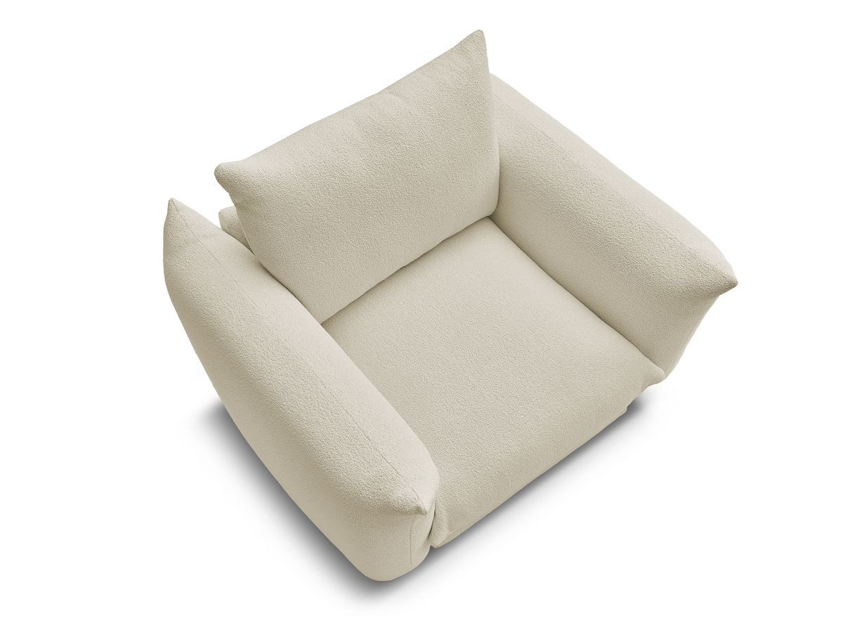Bobochic Ernest Sessel Bouclé-Stoff Beige