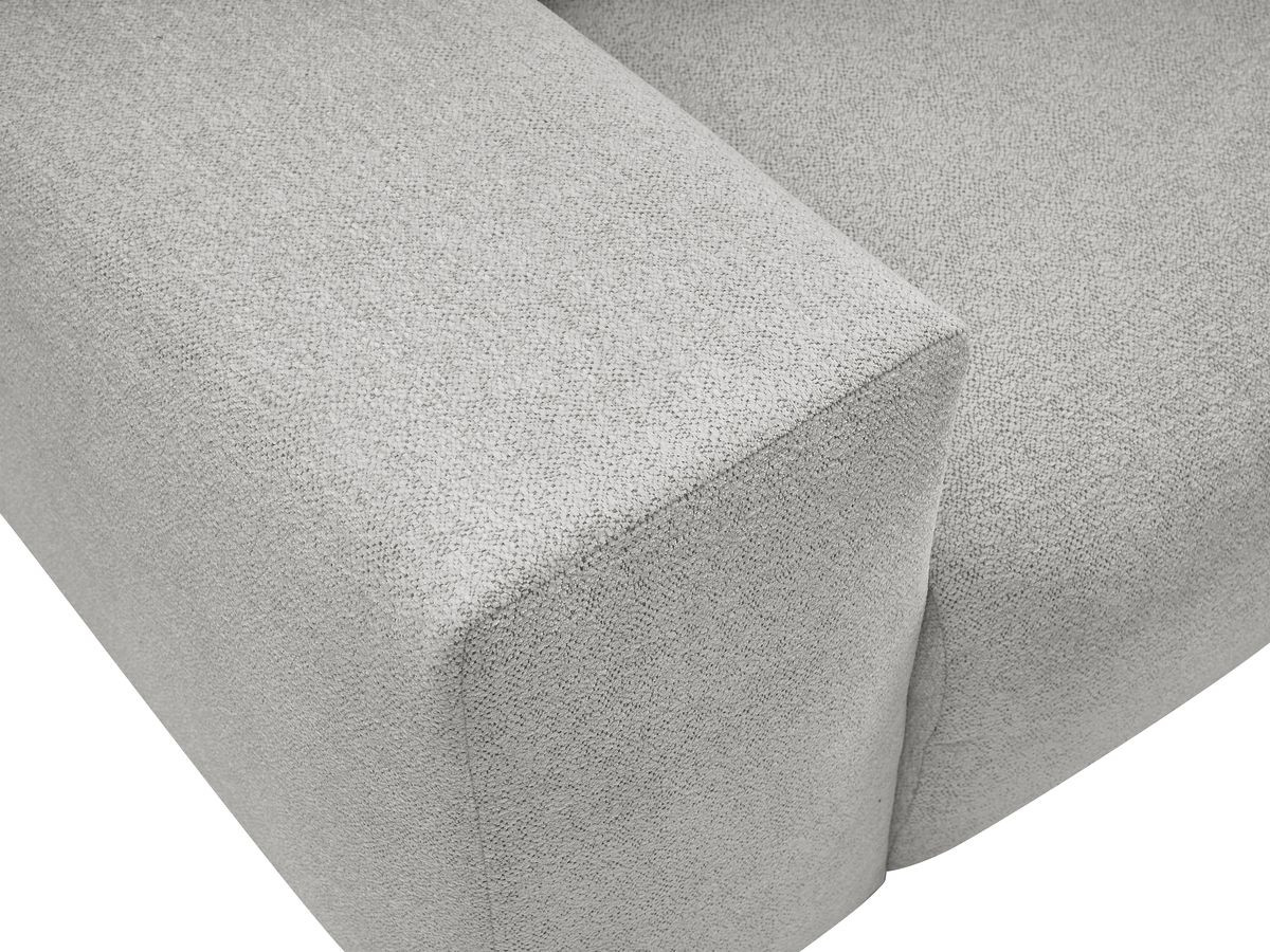 Bobochic Voltaire Ecksofa 310 × 174 cm Melange-Stoff Hellgrau