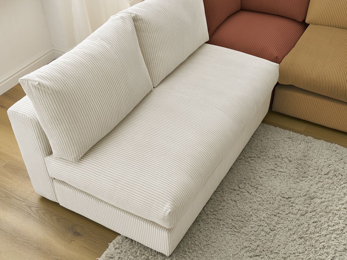 Bobochic Paris Ecksofa Cordsamt Mehrfarbig