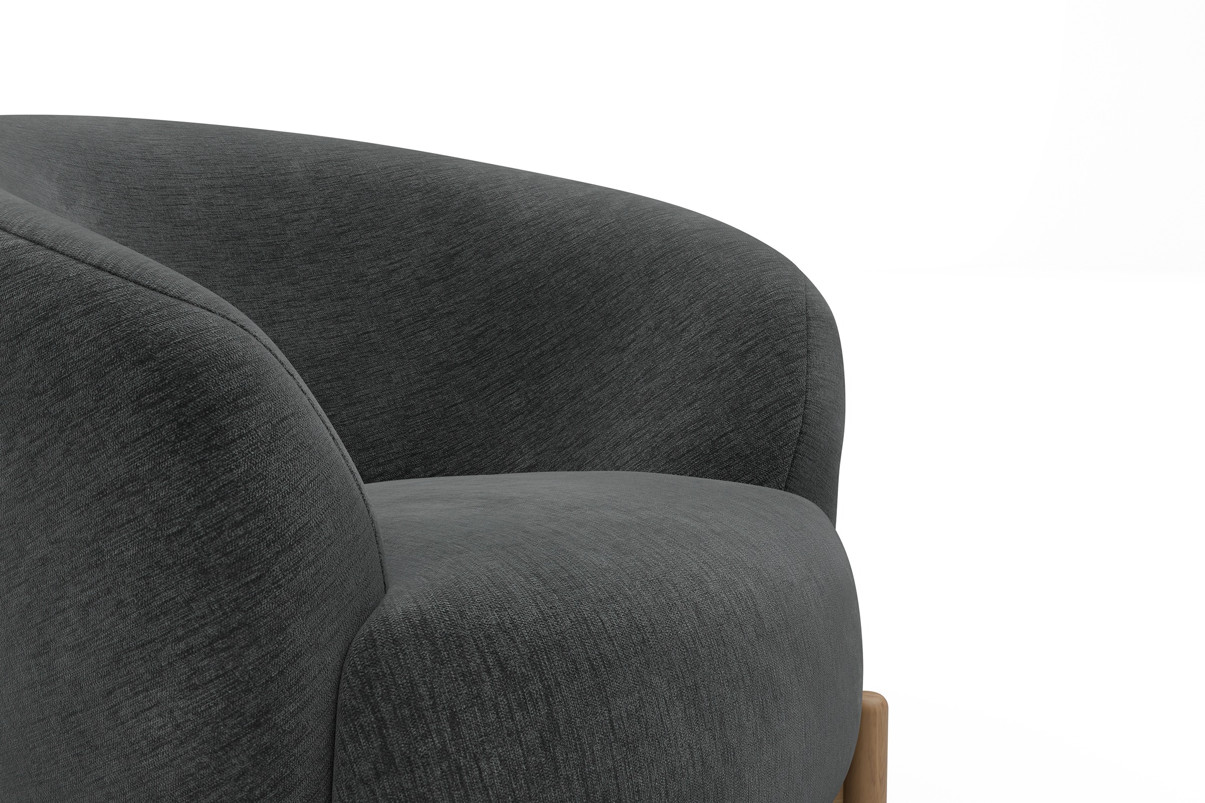 Sessel Ronda Holzbeine Eiche Natur Smooth-Deep-Warm-Grey