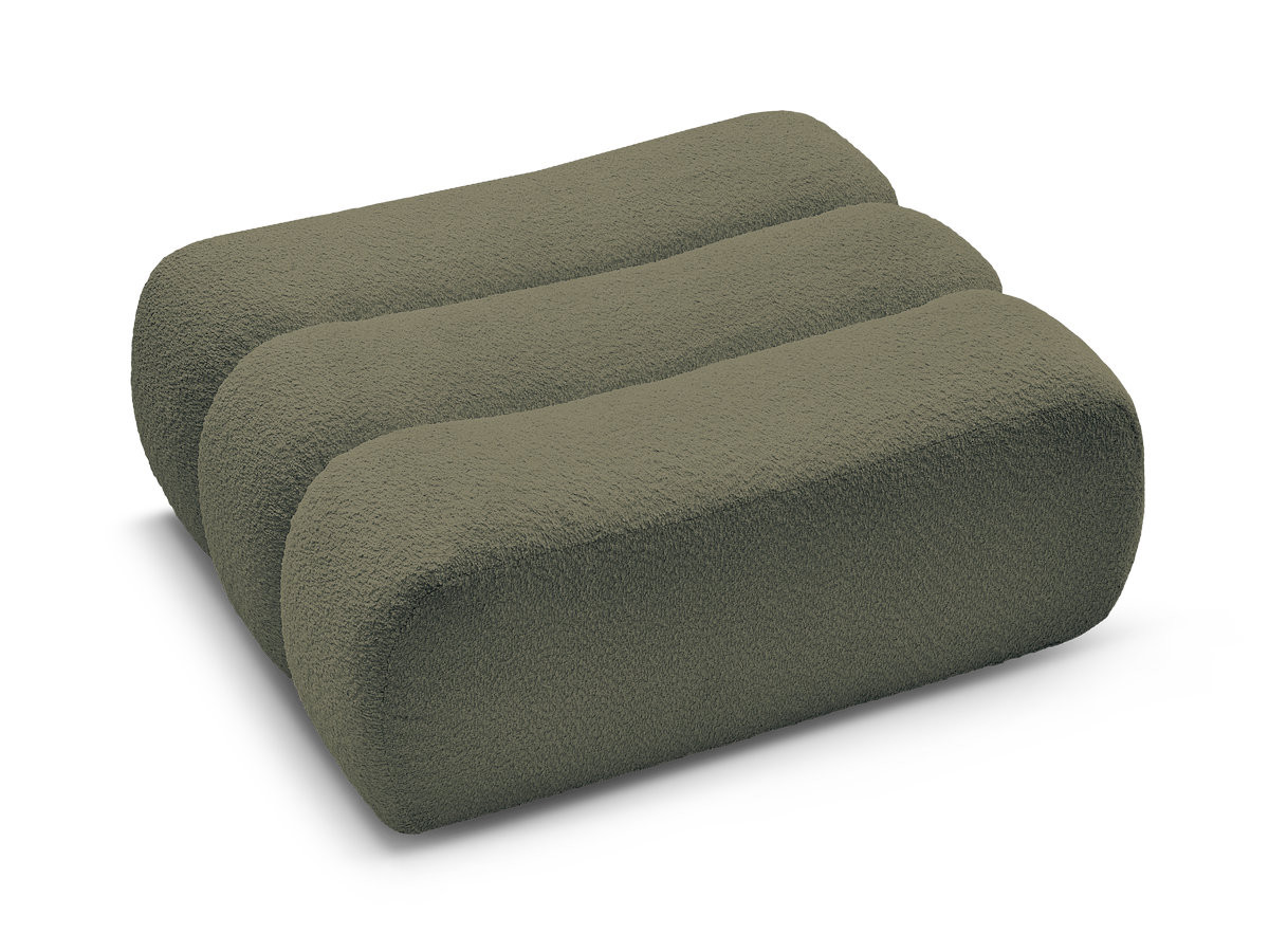Bobochic Azra Pouf Bouclé-Stoff Grün