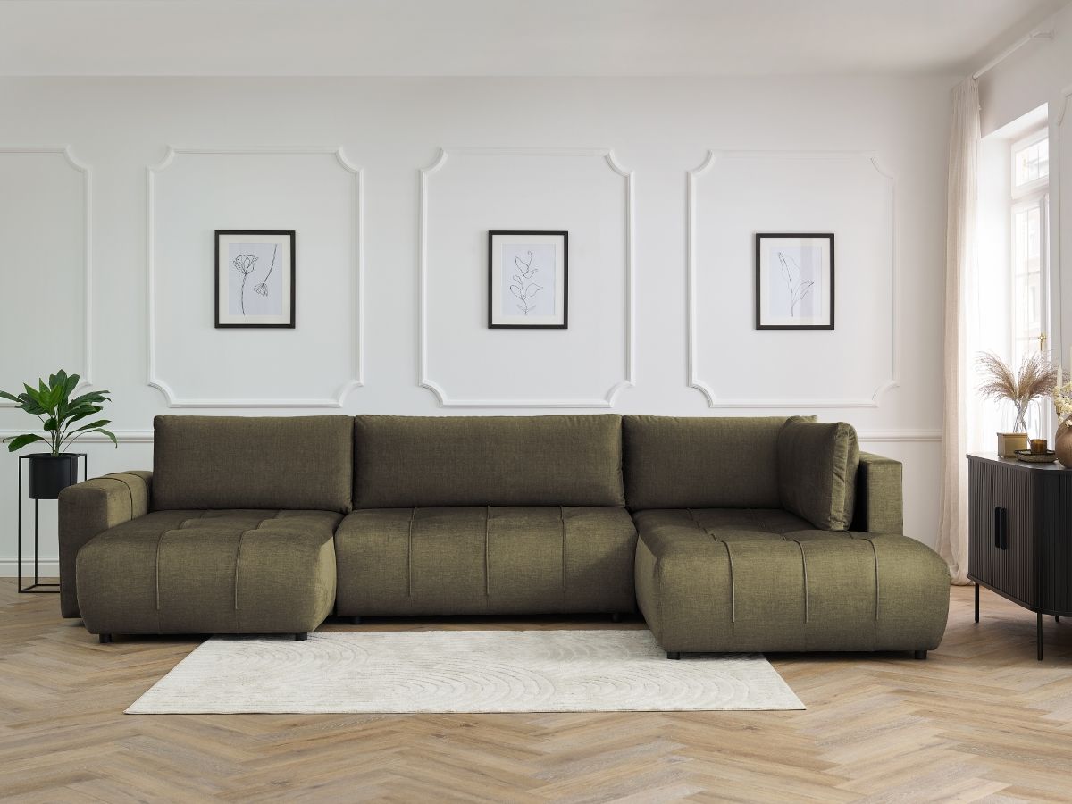 Bobochic Arsene Wohnlandschaft Samt Grün Ecke links