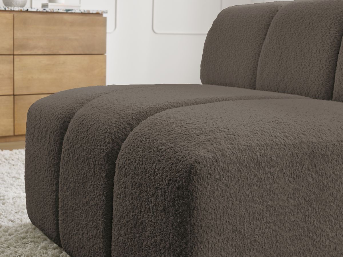 Bobochic Annecy Sofamodul 1-Sitzer Bouclé-Stoff Braun