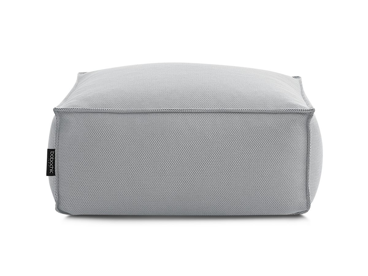 Bobochic Biarritz Pouf Melange-Stoff Grau