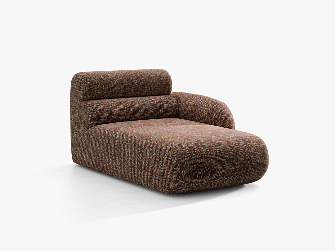 Micadoni Neo Chaiselongue Rechts Chenille Silencio Braun