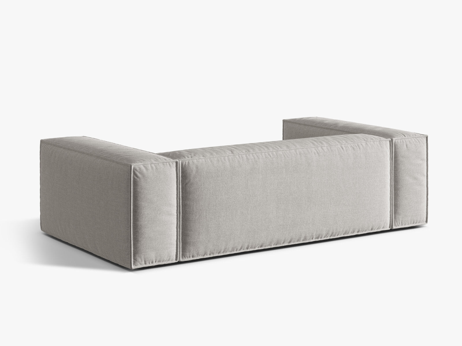 Micadoni Sofa Nuria 3-Sitzer Strukturierter Stoff Hellgrau