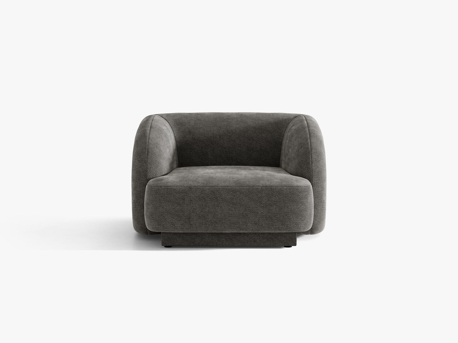 Micadoni Sessel Miley 1-Sitzer Chenille Haga Grau