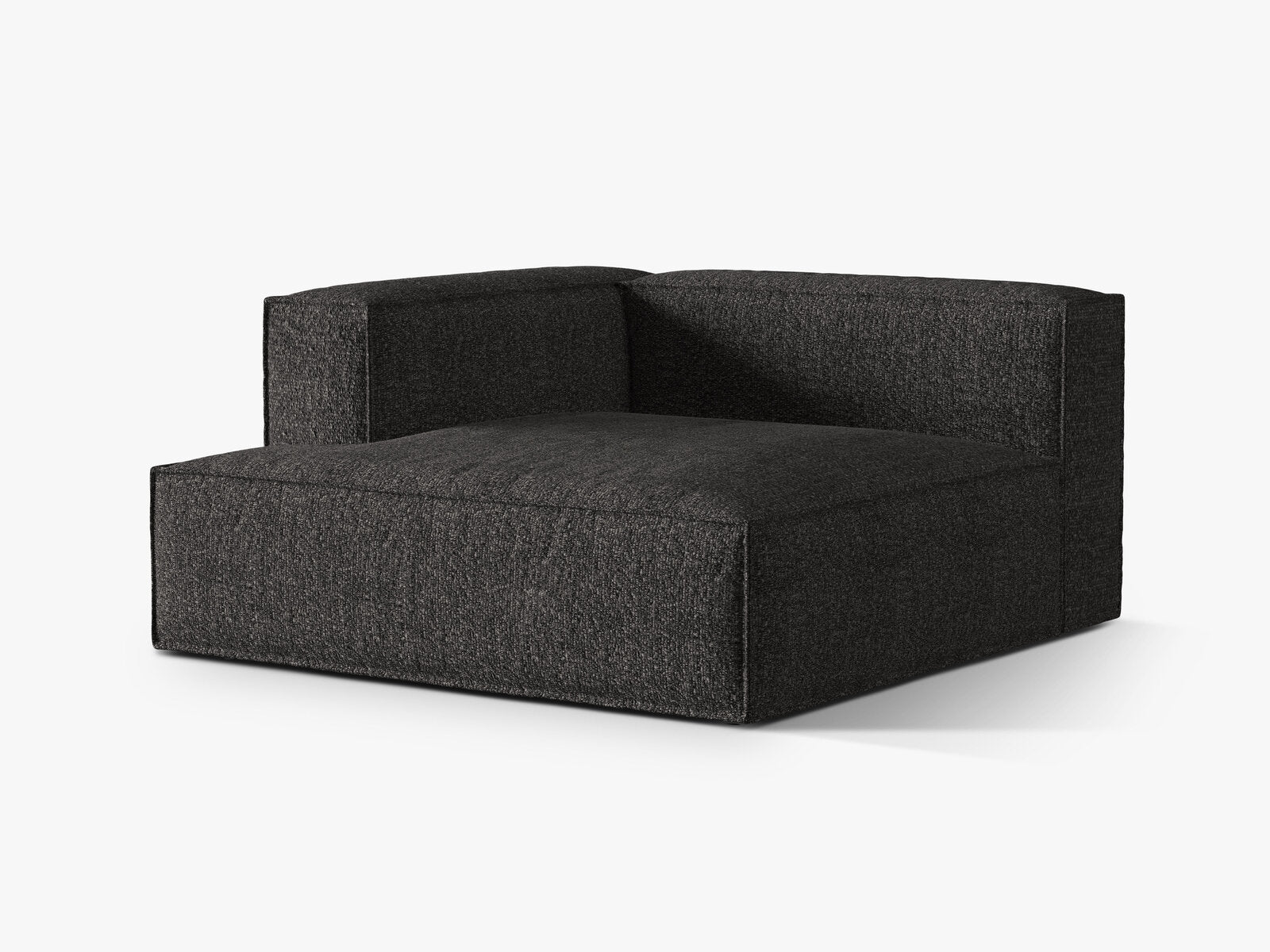 Micadoni Recamiere Nuria Groß 1-Sitzer Links Boucle Anthrazit