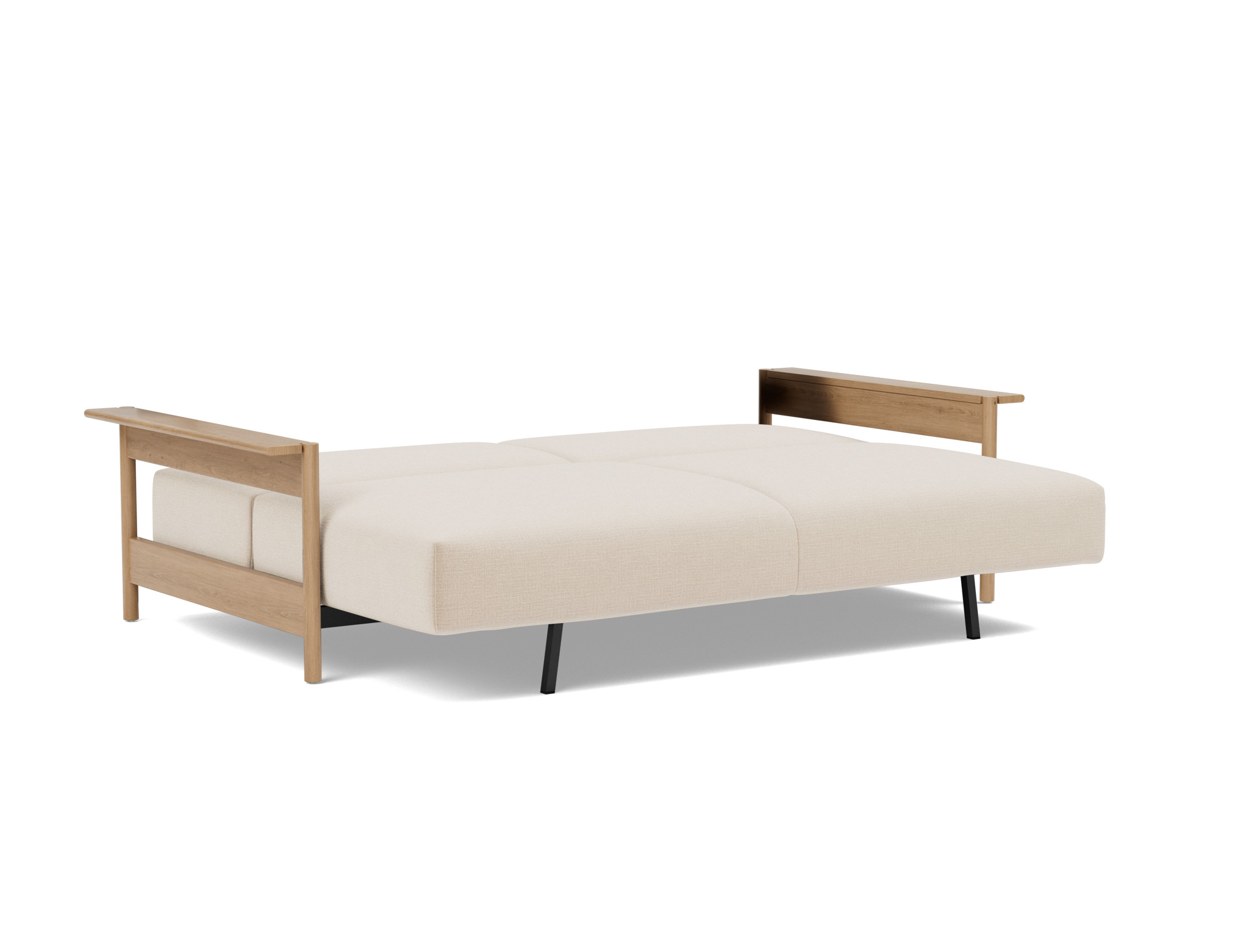 Schlafsofa Malloy Wood Chenille Esina 410-Almond-Beige