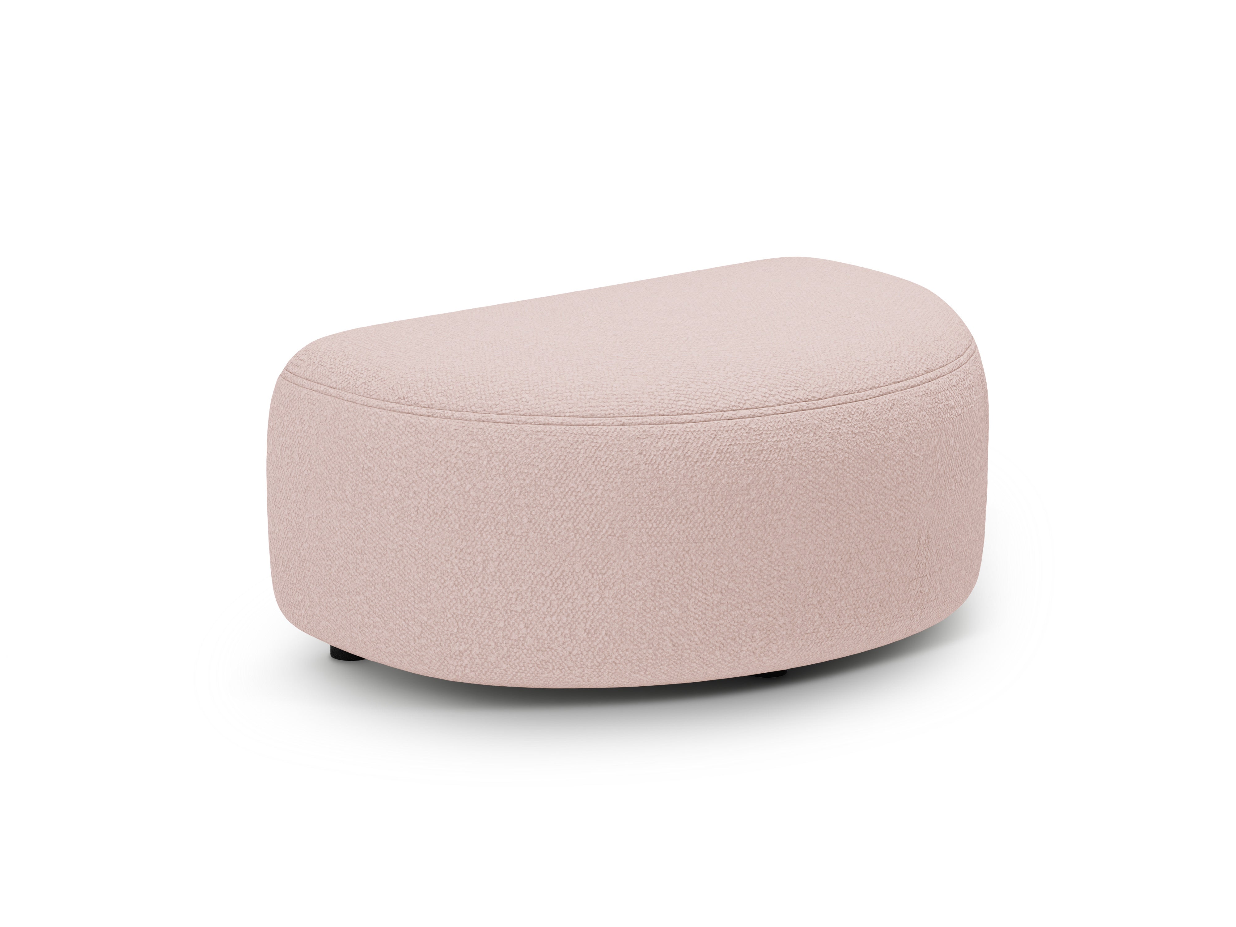 Micadoni Hocker Kate halbrund Boucle Baloo Puderrosa