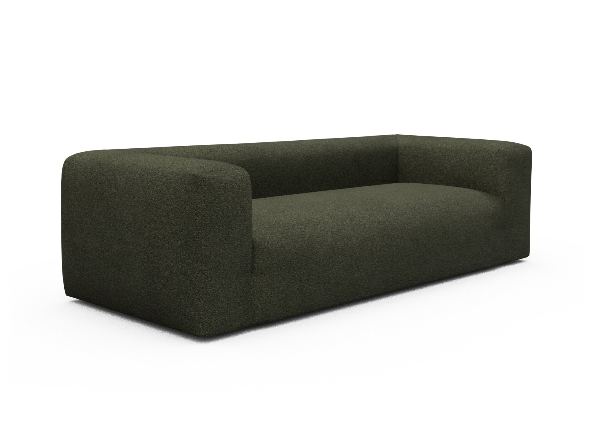 Skandi Home Sofa Fred 3-Sitzer Boucle-Forest-Green moebelfaktor