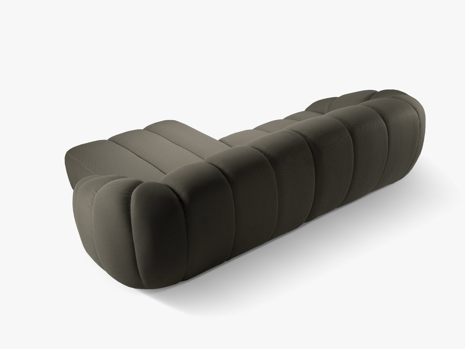 Micadoni Ecksofa Diana 4-Sitzer Rechts 3D-Stoff Stahl