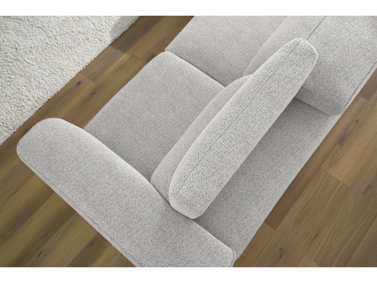 Bobochic William Ecksofa Melange-Stoff Weiß Ecke links