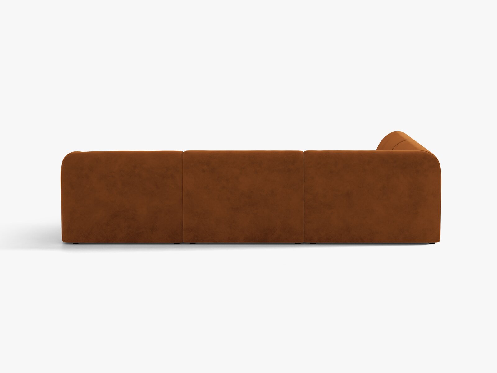 Micadoni Ecksofa Miley 6-Sitzer Samt Bluvel Terrakotta Links
