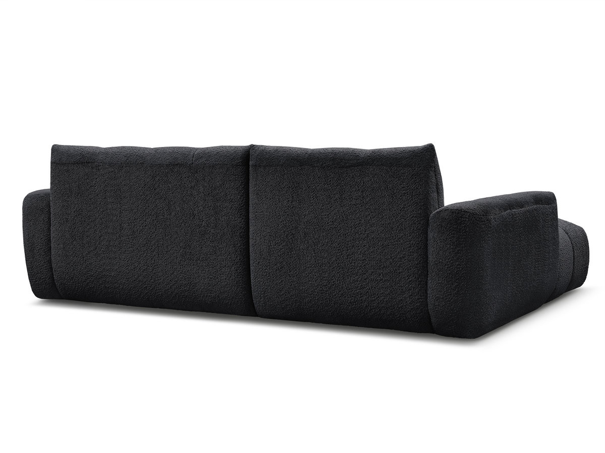 Bobochic Jaya Ecksofa Chenille Schwarz Ecke links