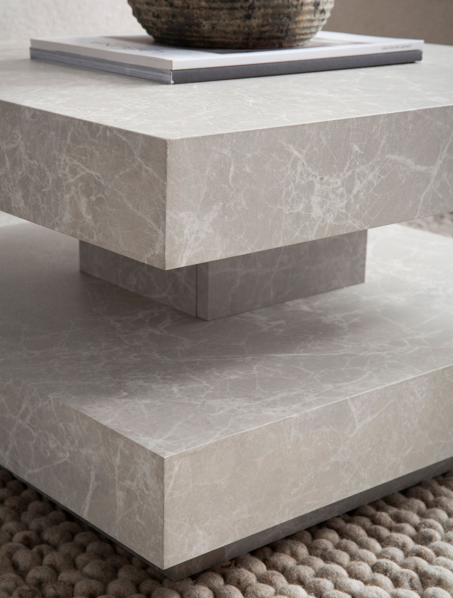 Couchtisch Fluberg Beige 60 × 60 × 34 cm