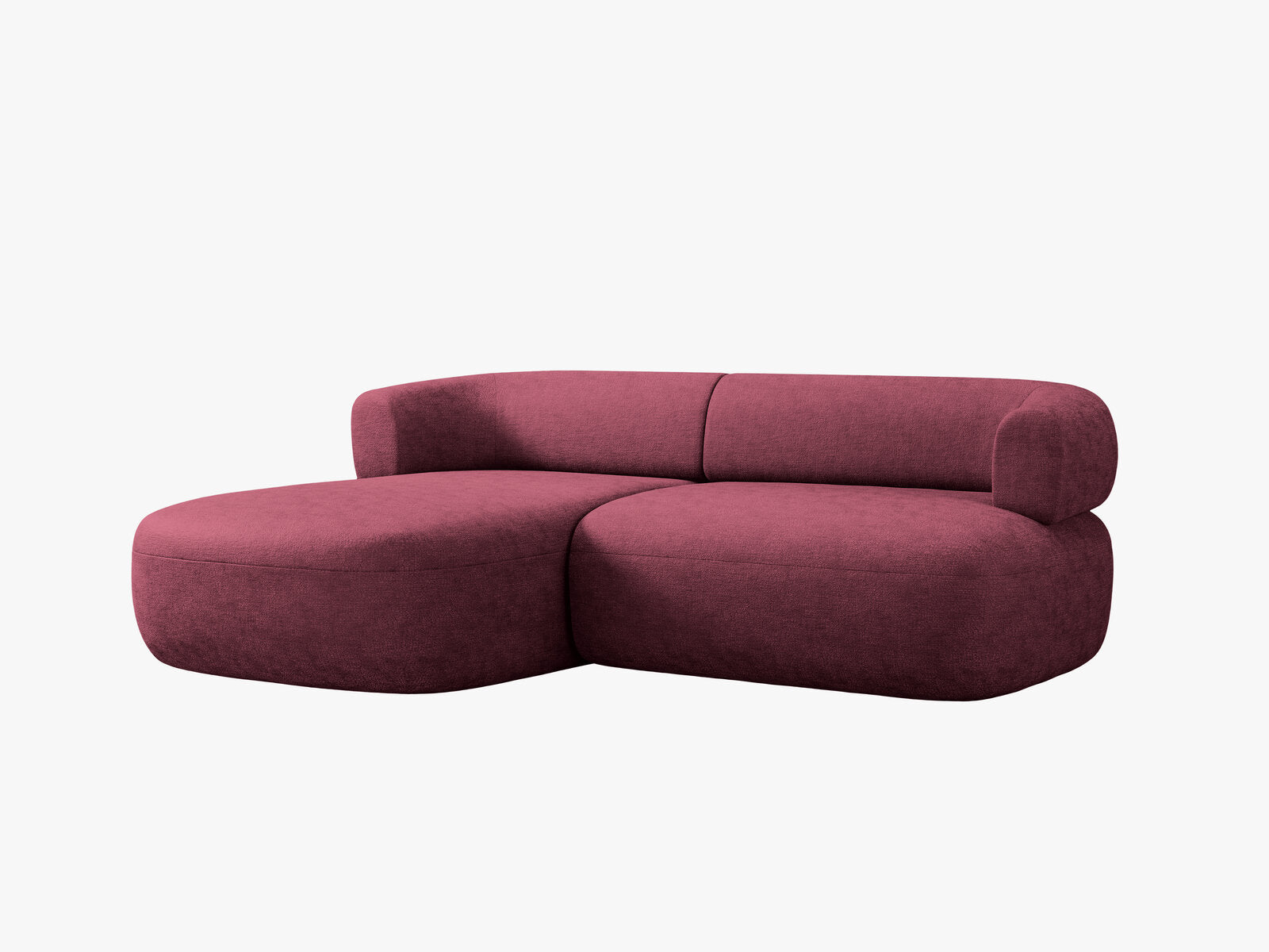 Micadoni 5-Sitzer Ecksofa Jenny Kleine Version Links Chenille Perfect Harmony Kirschbaum