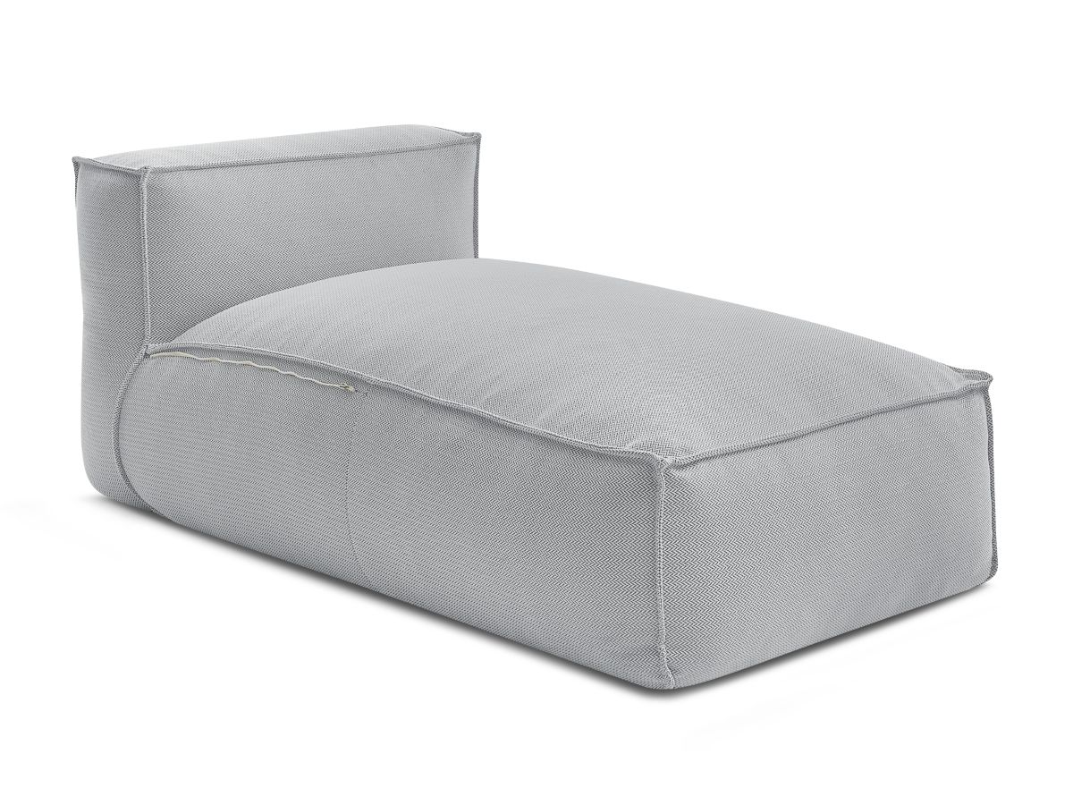 Bobochic Biarritz Méridienne-Modul Melange-Stoff Grau