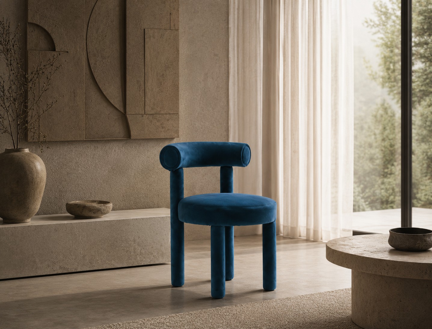 Livin Hill Polsterstuhl Leith 62 × 58 × 80 cm Tiefblau