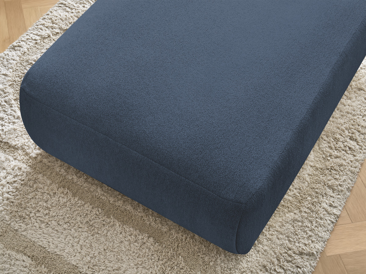 Bobochic Jana Pouf 94 × 114 cm Melange-Stoff Blau
