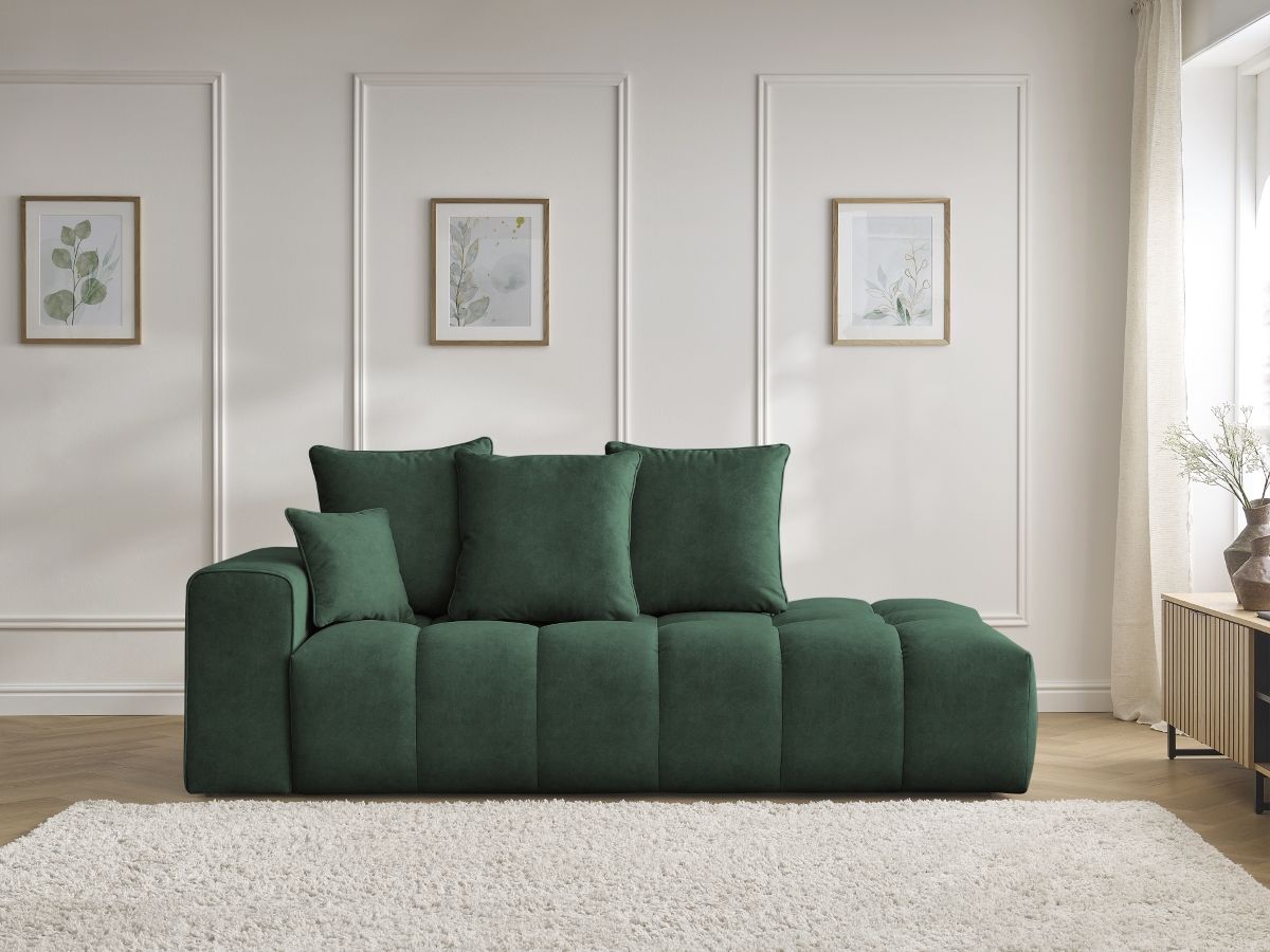 Bobochic Mont-blanc Sofa 4-Sitzer Samt Grün Armlehne links